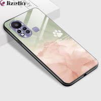 Jizetin เคสแข็งสำหรับ Infinix 11 Hot Play 11S X688C การออกแบบภาพวาดเหมือนฝันหลากสีเคสฝาหลังกระจกเทมเปอร์เคสมันวาวกันกระแทก