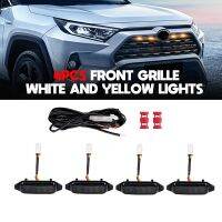 4PCS LED Front Grill Lights for 2019 2020 2021 External Grill Lamp, White Light