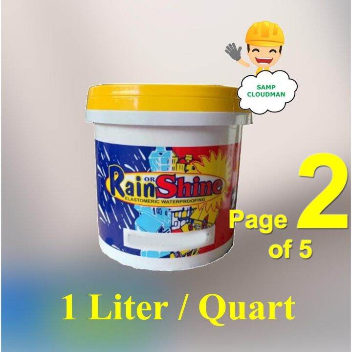 Rain or Shine Elastomeric Waterproofing 1 Liter Paint Quart Size Page 2