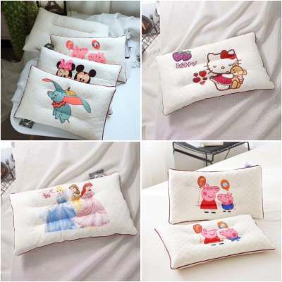 ((พร้อมส่ง)) หมอนยางพาราแท้เด็ก Latex Pillow Children ลายการ์ตูน น่ารักๆ นุ่ม ยืดหยุ่น แถมไม่เก็บฝุ่น ไม่ก่อให้เกิดเชื้อโรคสะสม