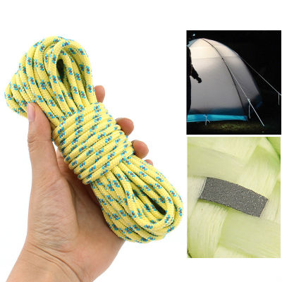 Spot parcel post Outdoor Large Tent 5mm Bold Reflective Rope 10M Tent Rope Camping Stake Windproof Drawstring Canopy Accessories