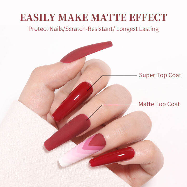 born-pretty-เจลรองพื้น10มล-super-top-coat-manicure-matte-top-coat-led-กึ่งถาวร-soak-off-uv-gel-varnish