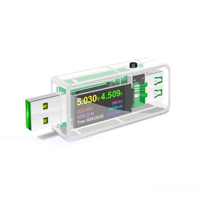 USB Tester DC Digital Voltmeter Voltage Current Volt Ammeter Detector Charger Indicator Meter Clear Blue