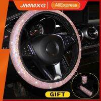 3Pcs Car Steering Wheel Cover With Crystal Diamond Sparkling For Women Girl Steering-Wheel Protector Auto Decoration Accessories