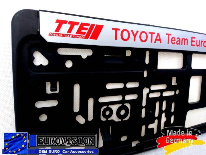 TTE Euro Plate Holder 1 Piece Toyota Team Europe European License