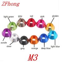 【♘COD Free Cas♘】 wu35451330 ที่ล้างอลูมินัมหลายสี M3 50ชิ้นสำหรับปะเก็นสกรูหมวกซ็อกเก็ตหกเหลี่ยม