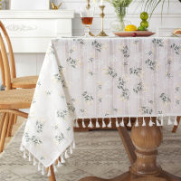 Idyllic Fresh Lilac Flower Table Cloth Cotton Jacquard Table Runner Tablecloth Home Decor Table Cover for Wedding Dining