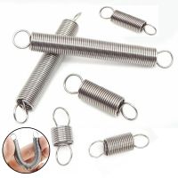 10PCS 304 Stainless Steel Dual Hook Small Tension Spring Hardware Accessories Wire Dia0.3/0.5/0.6mm Outer Dia3-8mm Length10-50mm Electrical Connectors