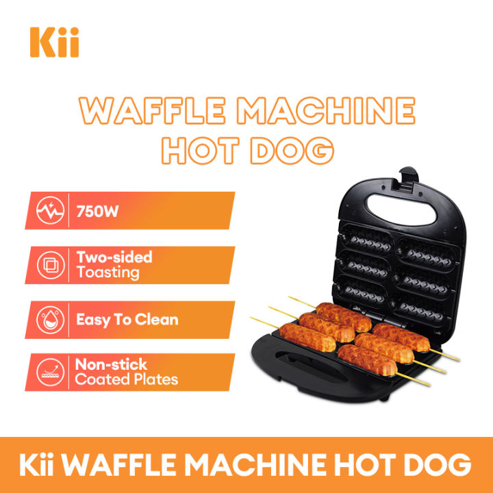 KII 600W Original Electric Hotdog Waffle Maker Nonstick Bread Maker Machine Sandwich Maker