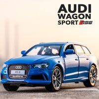 1:32 Audi-RS6 Alloy Car Sound And Light Pull Back Vehicle Model Toy Diecast Mini Car Simulation Collection Gifts Toys For Boys