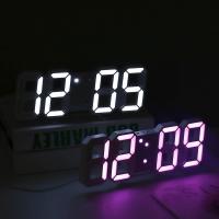 ZZOOI Led Digital Clock Creative Usb Plug-in Hanging Decor Digital Clock Luminous Simple Fashion 3d Alarm Clocks For Room Desk Watch