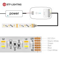 สินค้าขายดี5M 12V 5050 RGBCCT 5 In 1ไฟ LED RGB WW CW 2700K - 6500K RGBW RGBWW แถบไฟ RGBCW 6Pin Rion 30 60Led ต่อ M PCB สีขาว