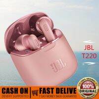 ♥จัดส่ง SFREE♥หูฟังเจบีแอลบลูทูธ TWS T220 JBL หูฟังเอียบัดไร้สายในหูพร้อมไมโครโฟนสเตอริโอและกล่องชาร์จ