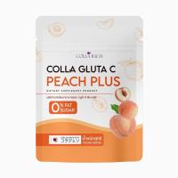 ราคาต่อถุง คอลลาริช น้ำชงผิวเผือก COLLA RICH COLLA GLUTA C ซองส้ม PEACH PLUS คอลลาเจน รสพีช ปริมาณ 100 กรัม