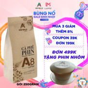 Gói 250g_Cà phê A8 dạng bột pha phin AEROCO COFFEE rang xay nguyên chất.