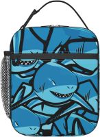 ❀✆ Shark Portable Lunch Box Bag Insulated Reusable Bento Box Lunch Tote For Men And Women