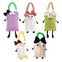 Animal Tissue Holder for Car Cartoon Animal Shape Plush Tissue Box Hangable Decorative Paper Holder Soft Comfortable for Hotel Bedroom Hostel Car Home clever