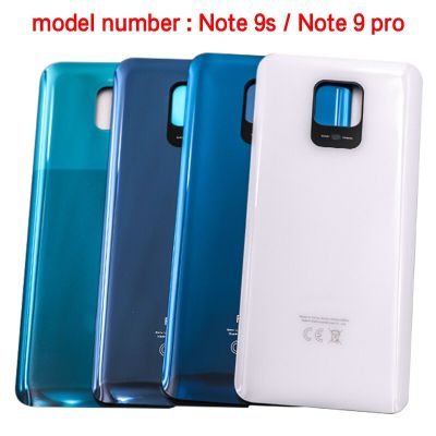 For Xiaomi Redmi Note 9S 64MP Battery Back Cover 3D Glass Panel Rear Door For Redmi Note 9 Pro Housing Case Camera Lens Replace Replacement Parts