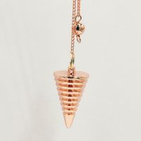 Metal dowsing Pendulum Healing Divining Scrying Point Ball Egyptian Coil copper pendulum metal Pendant Charms Fashionable Chain