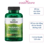 Viên uống Swanson Probiotic for Daily Wellness 120 viên men vi sinh hỗ trợ