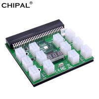 CHIPAL Breakout Board 17 12 Port 6Pin Connector LED Display 12V Power Module for HP 1200W 750W PSU for GPU Graphics Card