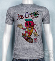 TK 55 เสื้อยืดคอกลมวินเทจ สกรีนลาย ICE CREAM EXTREME Vintage ผ้า Tk สวมใส่สบาย ไม่หด ไม่ยืด ไม่ย้วย