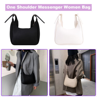 【Fast Delivery】Simple Crescent Crossbody Shoulder Bag Female Pure PU Messenger Handbags