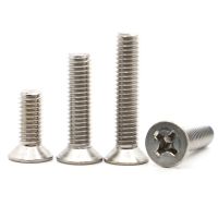 M1 M1.2 M1.4 M1.6 M2 M2.5 M3 M3.5 M4 M5 M6 M8 A2-70 304 Stainless Steel GB819 Cross Phillips Flat Countersunk Head Screw Bolts