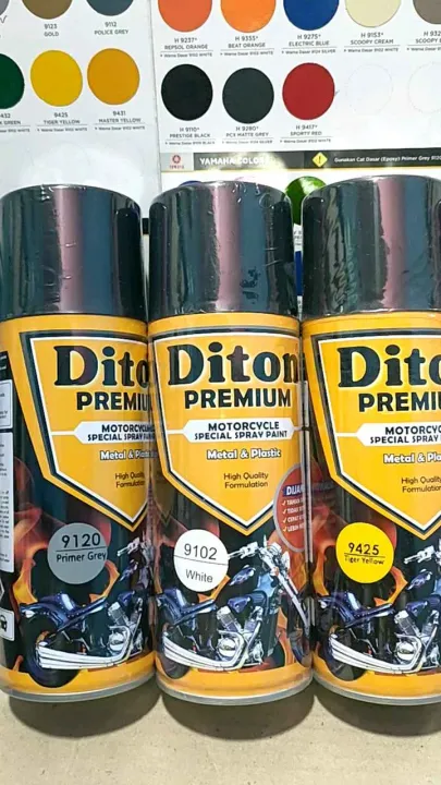 Pilok Cat Semprot Diton Premium Tiger Yellow Kuning 9425 Primer Grey Epoxy 9120 White Putih 9102 5596