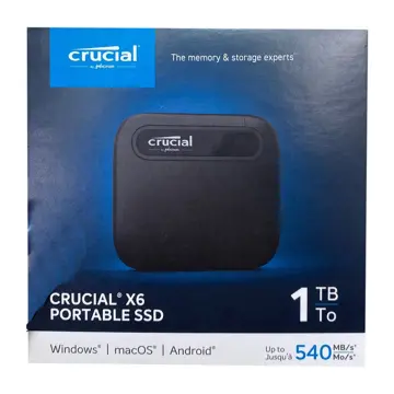 Crucial X6 500GB/1T/2T/4T Portable SSD Up to 540MB/s – USB 3.2 – External  Solid State Drive