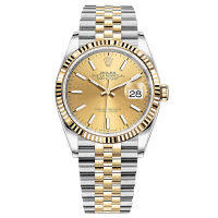 【จัดส่งฟรี】นาฬิกาrolexของแท้ Datejust 36 Watch Yellow Rolesor - M126233-0039 WoMens Watch นาฬิกาข้อมือผู้ชาย นาฬิกากลไกแบรนด์หรู 36 มม【มาพร้อมกับบรรจุภัณฑ์เดิม】