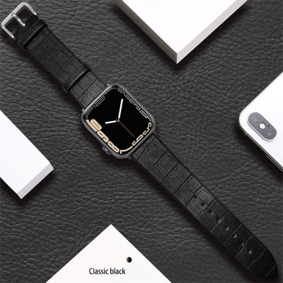 Leather loop strap For Apple Watch 7 Band 44mm 40mm 41mm 42mm 38mm correa 45mm sport smartwatch bracelet iWatch Serie 6 5 4 3 SE Straps