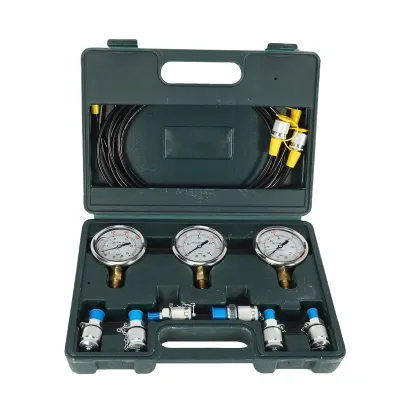 Hydraulic Pressure Guage Excavator Hydraulic Pressure Test Kit With Testing Hose Coupling And Gauge Tools