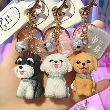 Acrylic French Bulldog Pug Dog Key Chains Ring Keychains Keyring Jewelry  For Women Girls Bag Car Pendant Gifts