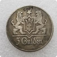 【YD】 1923 POLAND DANZIG 5 GULDEN COPY commemorative coins-replica coins medal collectibles
