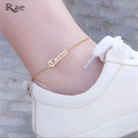 Raexrage 10 pcs Old English 12 Conslation Zodiac Anklets Uni Stainless Steel Link Anklet for Birthday Gifts