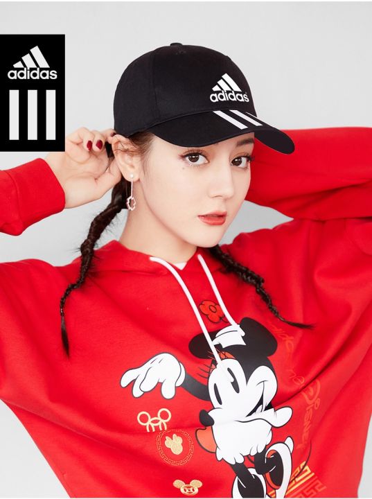 adidasหมวกแฟชั่น-หมวกผ้าฝ้าย-สีทึบหมวกเบสบอลหมวกกลางแจ้งหมวกบังแดด