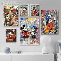 ▼ ผ้าใบเมาส์ขนาดเล็กดิสนีย์กราฟฟิตี้สตรีทอาร์ท Banksy Mickey โปสเตอร์ลายพิมพ์โดนัลด์เป็ดผนังศิลปะโปสเตอร์ผ้าใบวาดภาพศิลปะ