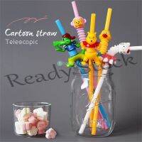 【hot sale】 ✠◐☎ B09 22CM Reusable Straws Cartoon Smoothie Straw Anime Figure KT Cat Pooh Torsion Straw Set Cocktail Decorative Party Supplies