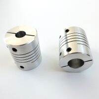 【CW】 20x25mm Aluminium Alloy Hole 5/6/6.35/8/10mm Coupler Flexible Spring Shaft Coupling CNC Stepper Motor Encode