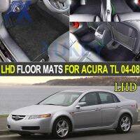 AX 4ชิ้นพรมปูพื้นรถยนต์เสื่อสำหรับ Acura TL UA6 UA7 2004-2008ไนล่อนสีดำพรมพรมซับด้านหน้าด้านหลังทุกสภาพอากาศ2005-2007