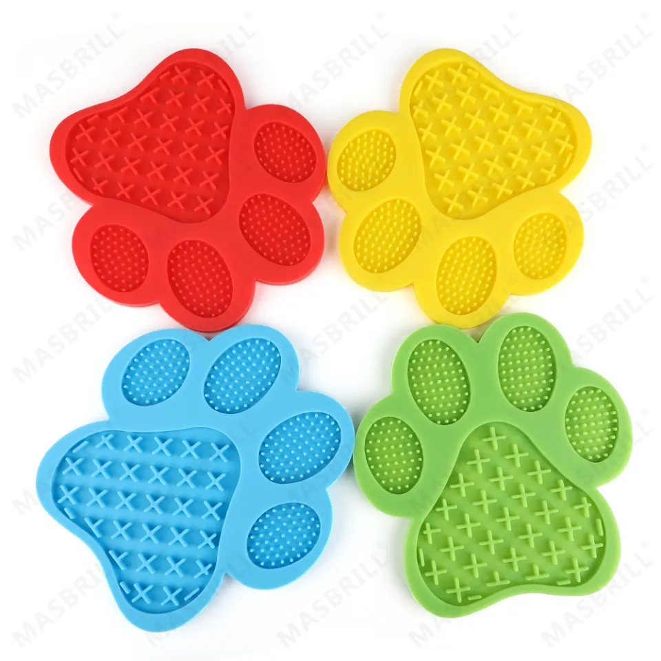 Silicone Dog Feeding Lick Mat Cat Feeder Licking Pad For Dogs Cats Licki mat  Dog Bath Buddy Slow Feeder Food Sucker Cat Lick Pad