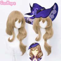 Genshin Impact Lisa Cosplay Women 65cm Christmas Linen Wig Cosplay Anime Cosplay Wigs Heat Resistant Synthetic Wigs Halloween