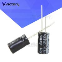 50PCS Higt quality 25V100UF 6*7mm 100UF 6.3*7 25V Electrolytic capacitor hjxrhgal