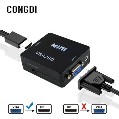 【CW】☇❉◘  To HDMI-compatible Converter 1080P With Audio Cable Notebook Projector TV