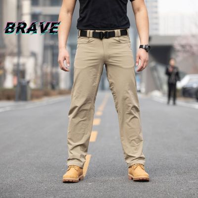 Mens Outdoor Solid Color Elastic Cargo Pants Quick Drying Breathable Jogging Trousers Men Military Tactics Mountaineering Pants