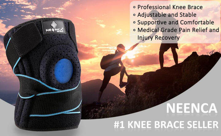 NEENCA Knee Brace With Side Stabilizers & Patella Gel Pads, Adjustable ...