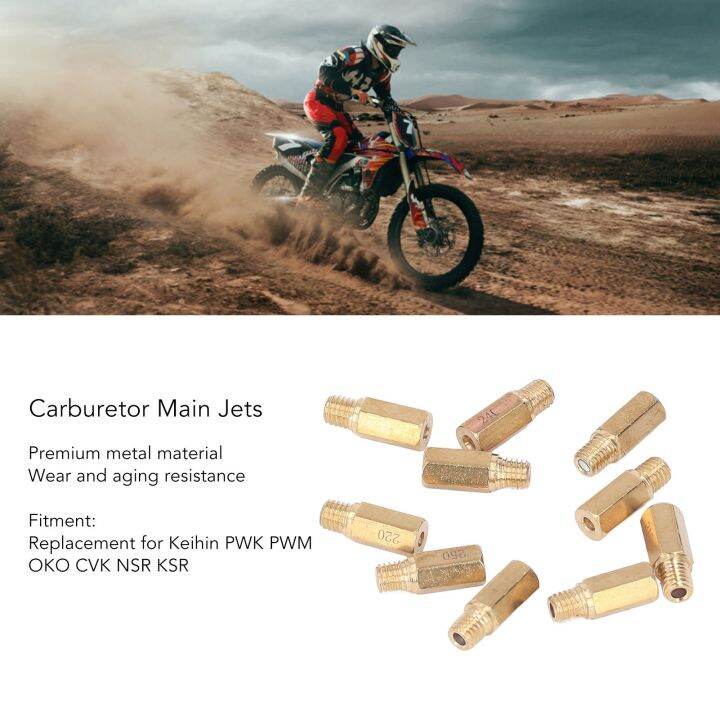 Carburetor Main Jets Kit, Motorcycle Carb Nozzles Jet Professional