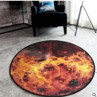 Nordic trend round suede carpet living room bedroom mat Planet earth moon rug bath fashion 6080100120150cm