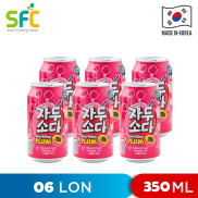 LỐC 6 LON NƯỚC UỐNG CÓ GAS VỊ MẬN SPARKLING PLUM SFC 350ML